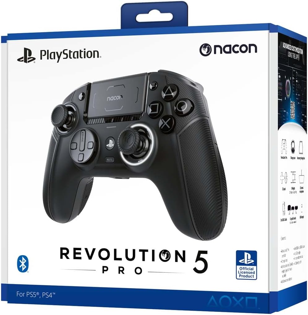 NACON Revolution 5 Pro Officially Licensed PlayStation® Wireless Gaming Controller Black