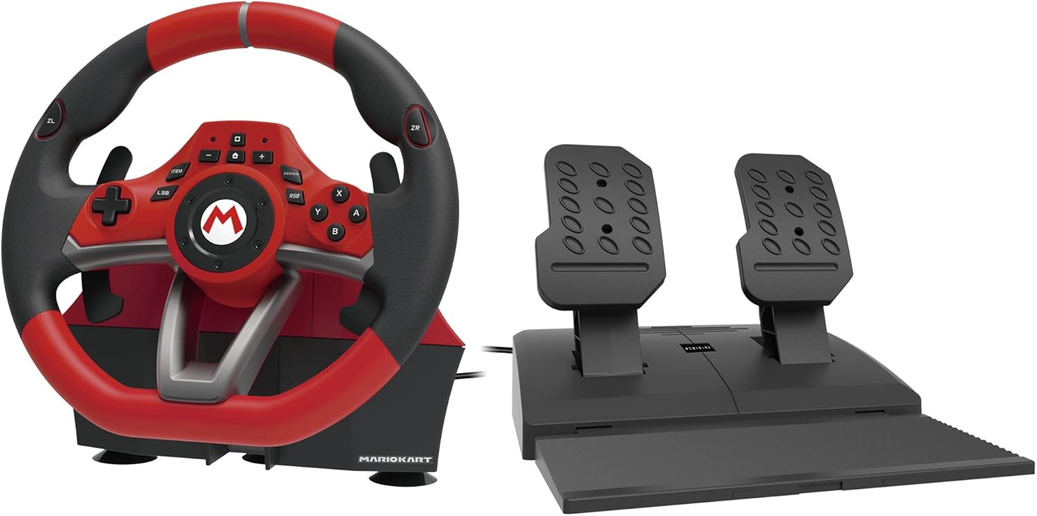 HORI Mario Kart Racing Wheel Pro Deluxe Officially Licensed by Nintendo Nintendo Switch 2