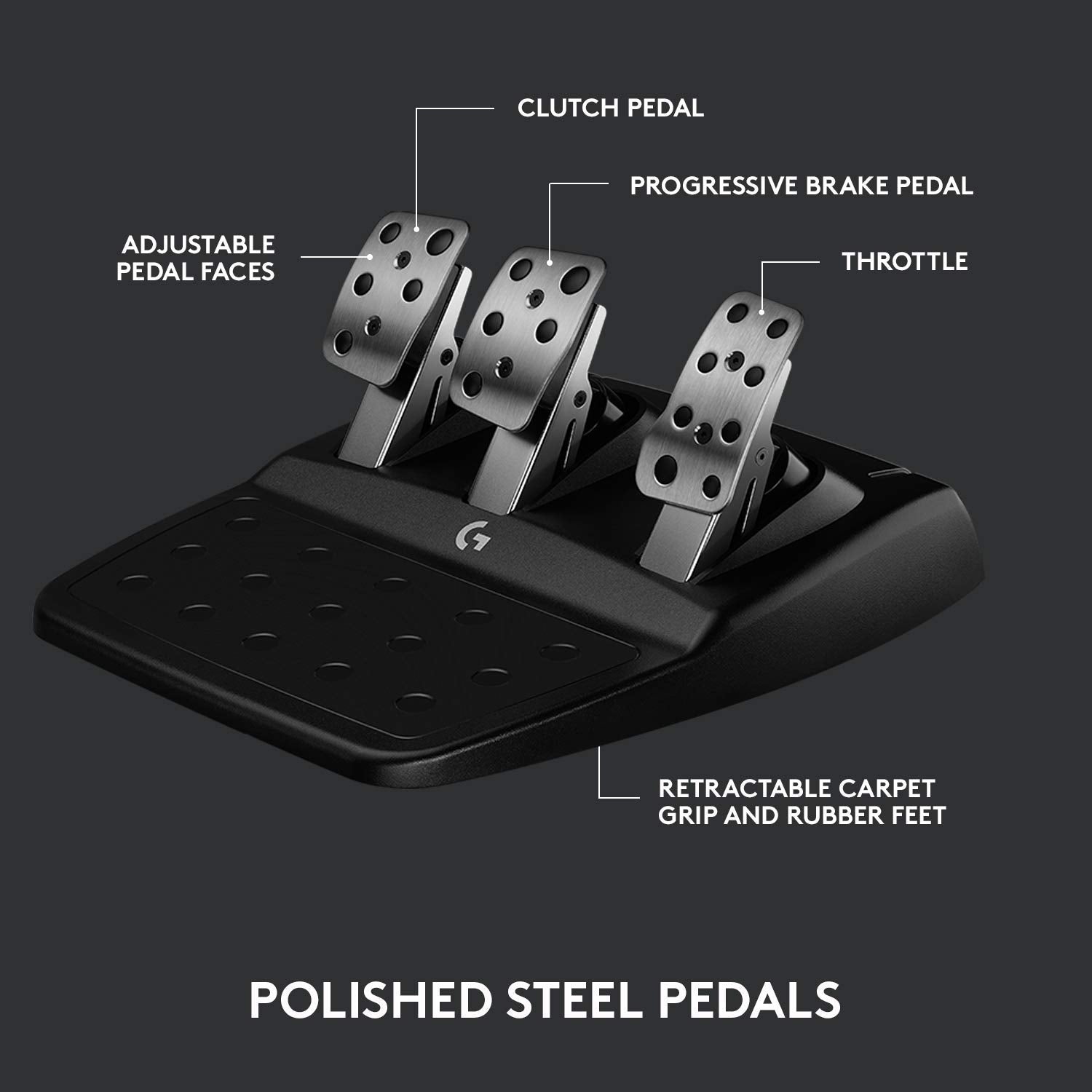 Logitech® G923 Racing Wheel and Pedals TRUEFORCE™ Technology
