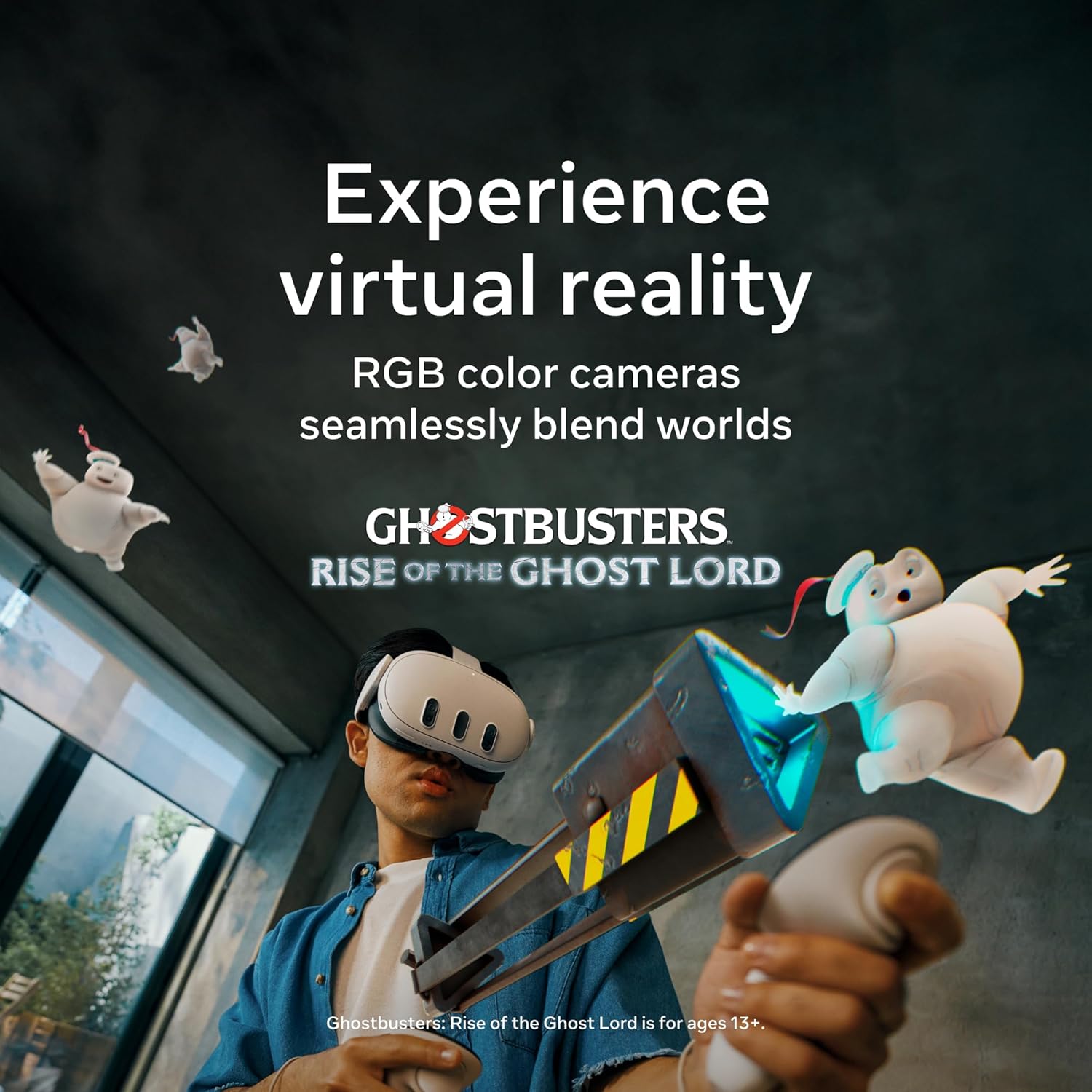 Meta Quest™ 3 Virtual Reality Headset Thirty Percent Sharper Resolution — 2X Graphical Processing Power — Virtual Reality Without Wires — Access to 40+ Games with a 3-Month Trial of Meta Horizon+ Included