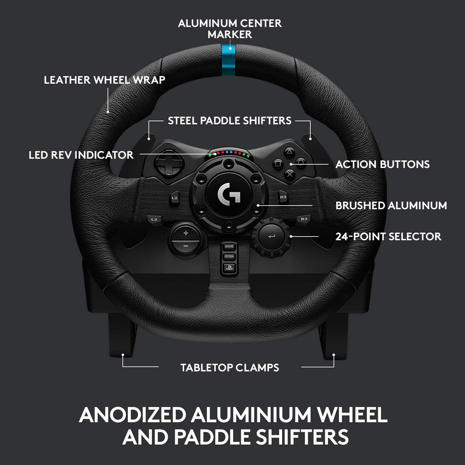 Logitech® G923 Racing Wheel and Pedals TRUEFORCE™ Technology