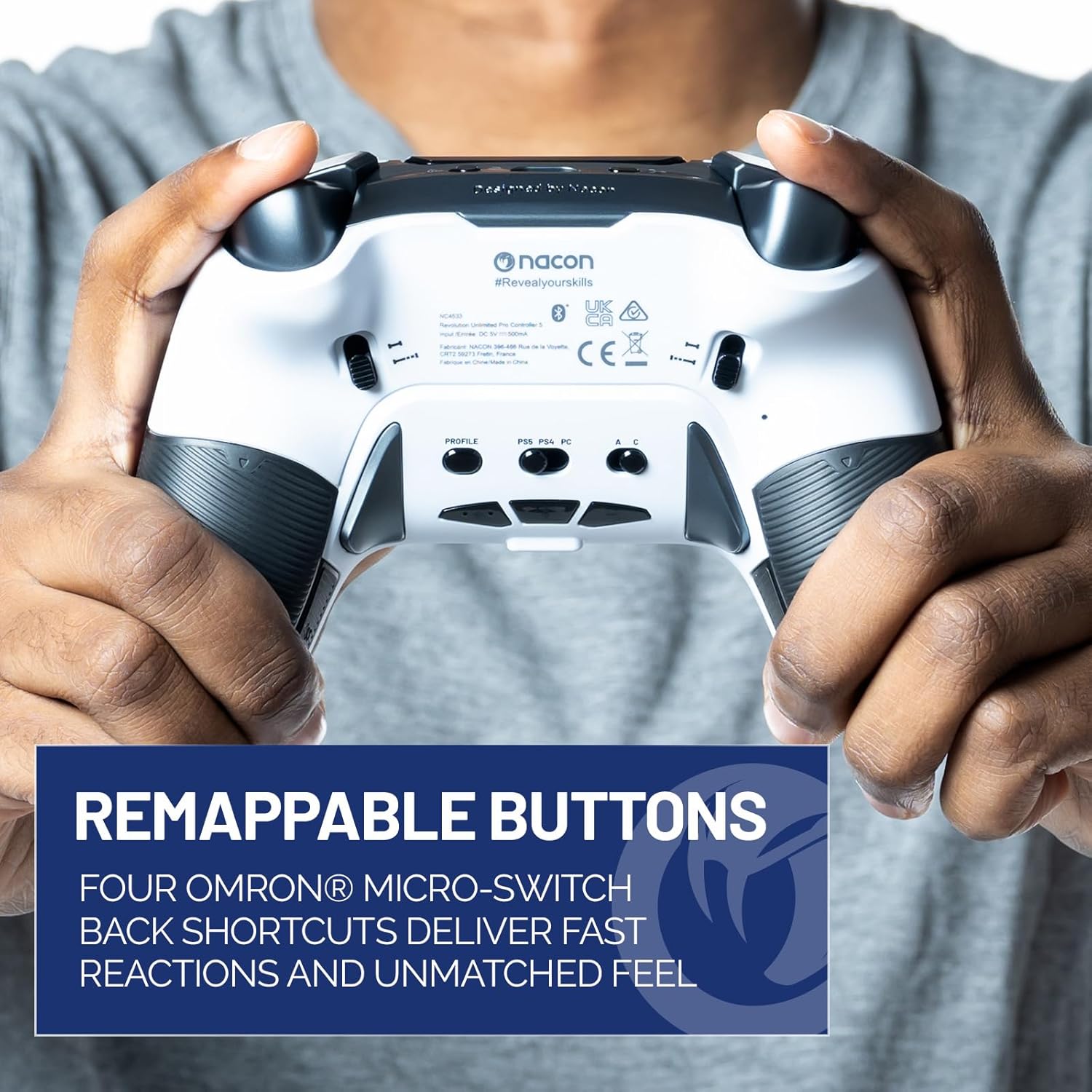 NACON Revolution 5 Pro Officially Licensed PlayStation® Wireless Gaming Controller White