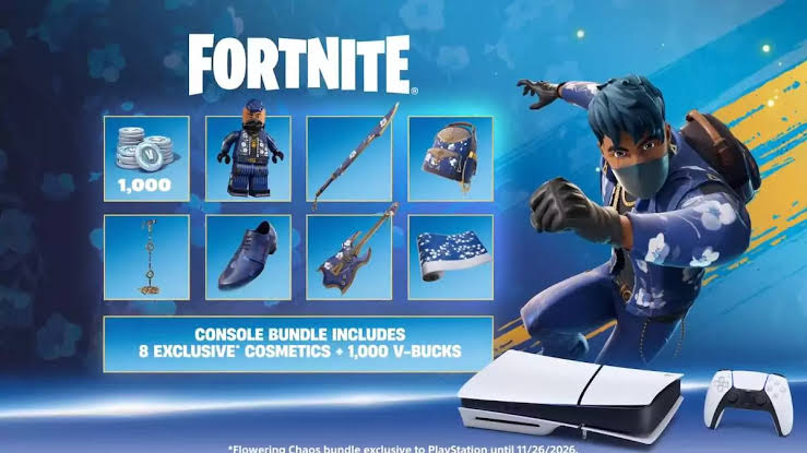 Sony PlayStation®5 Console (1TB) Fortnite® Flowering Chaos Bundle (Fattal Warranty)