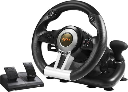 PXN V3 Pro Gaming Steering Wheel with Pedals Black
