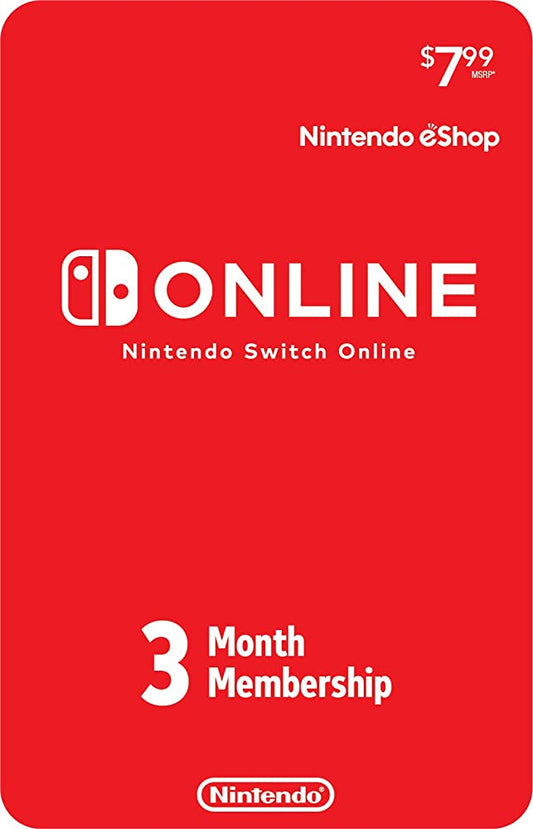 3 Month Online Membership Nintendo Switch