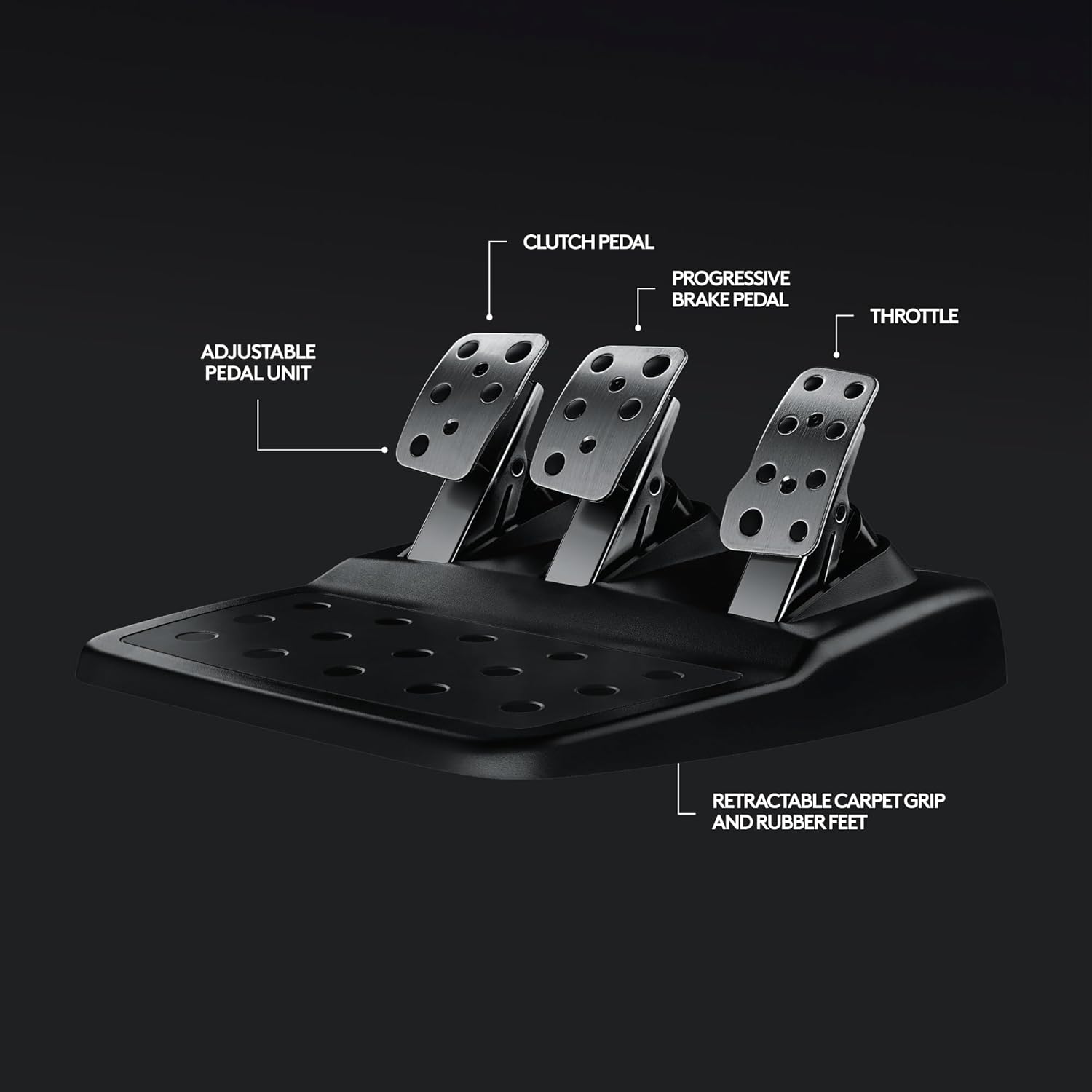 Logitech G G920 Driving Force Racing Wheel and Floor Pedals, Real Force Feedback, Stainless Steel Paddle Shifters, Steering Wheel Cover for Xbox Series X|S, Xbox One, PC, Mac Black