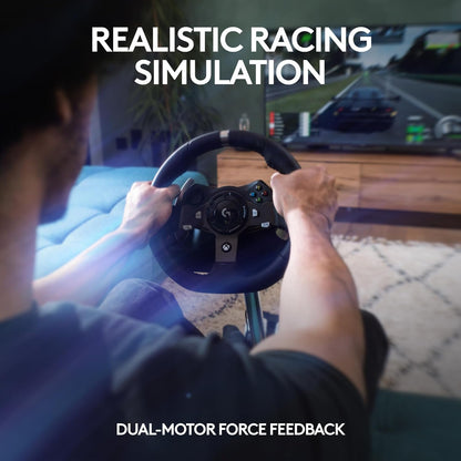 Logitech G G920 Driving Force Racing Wheel and Floor Pedals, Real Force Feedback, Stainless Steel Paddle Shifters, Steering Wheel Cover for Xbox Series X|S, Xbox One, PC, Mac Black