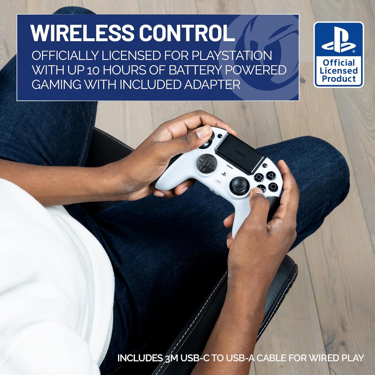 NACON Revolution 5 Pro Officially Licensed PlayStation® Wireless Gaming Controller White