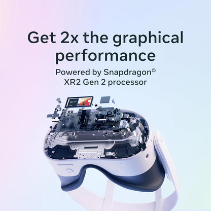 Meta Quest™ 3S Virtual Reality Headset Thirty-Three Percent More Memory — 2X Graphical Processing Power — Virtual Reality Without Wires Access to 40+ Games with a 3-Month Trial of Meta Horizon+ Included