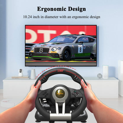 PXN V3 Pro Gaming Steering Wheel with Pedals Black