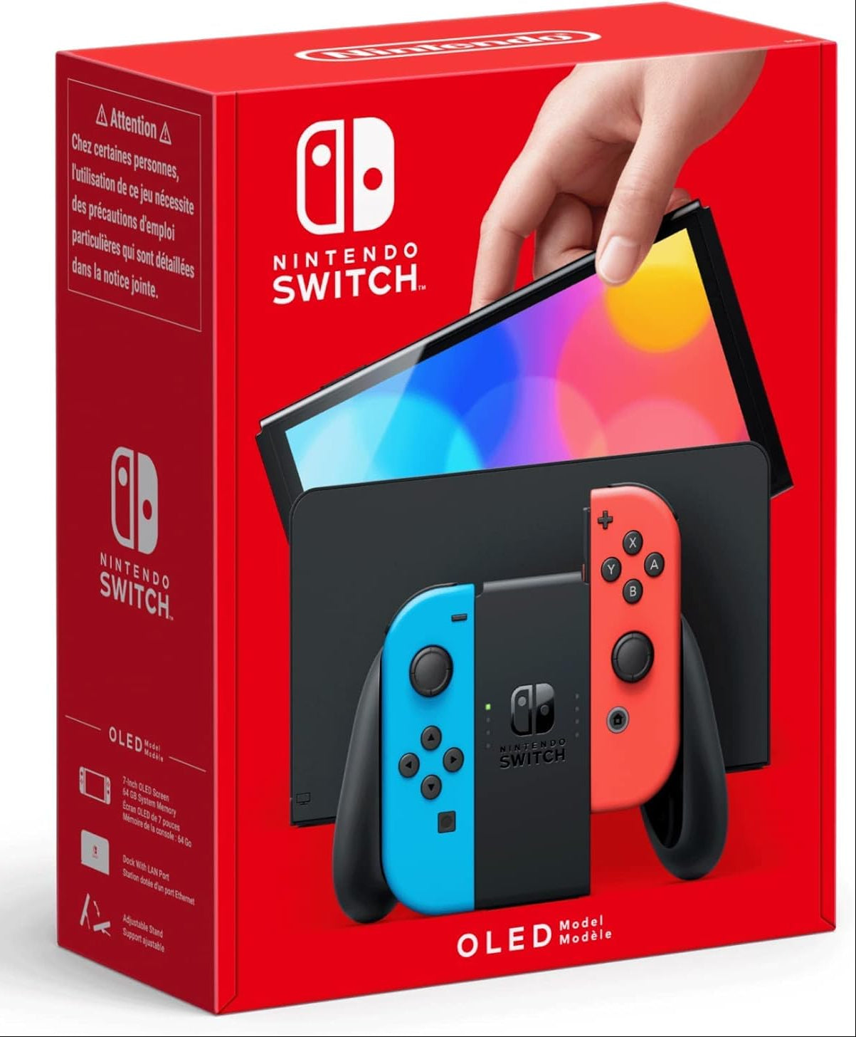 Nintendo Switch™ (OLED Model) with Neon Red & Neon Blue Joy‑Con™
