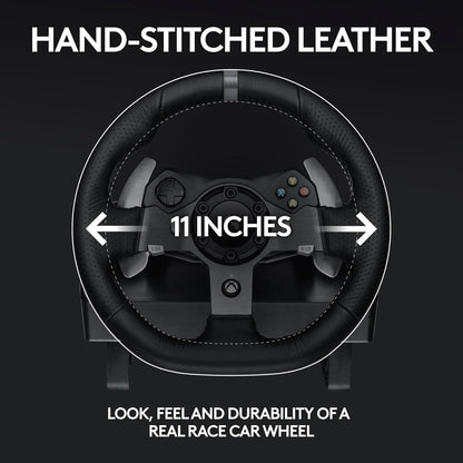 Logitech G G920 Driving Force Racing Wheel and Floor Pedals, Real Force Feedback, Stainless Steel Paddle Shifters, Steering Wheel Cover for Xbox Series X|S, Xbox One, PC, Mac Black