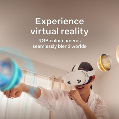 Meta Quest™ 3S Virtual Reality Headset Thirty-Three Percent More Memory — 2X Graphical Processing Power — Virtual Reality Without Wires Access to 40+ Games with a 3-Month Trial of Meta Horizon+ Included