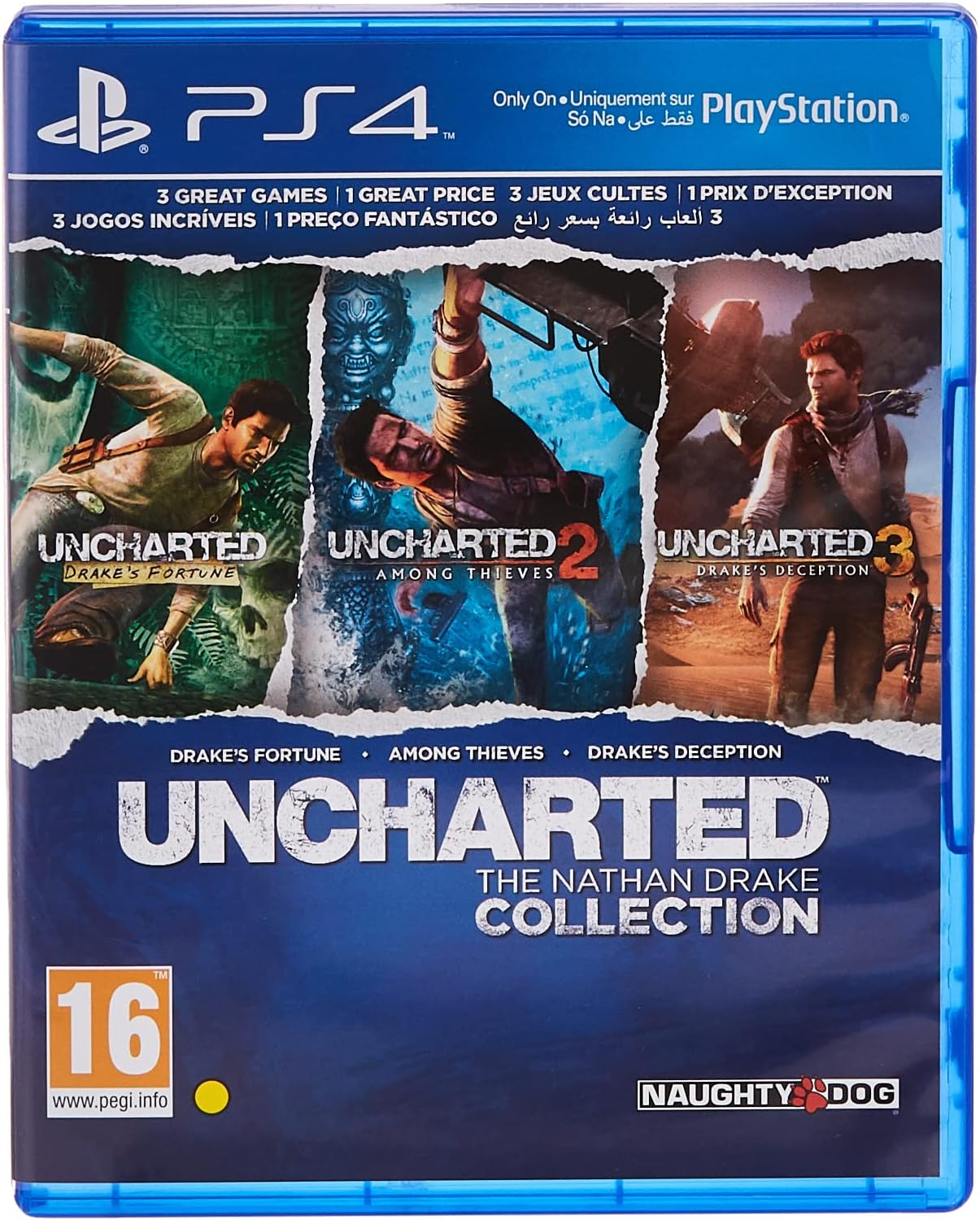 Sony PlayStation®4 Slim 500GB Console Mega Bundle with 3 Games (Spider‑Man, Ratchet & Clank, Uncharted) Fattal Warranty