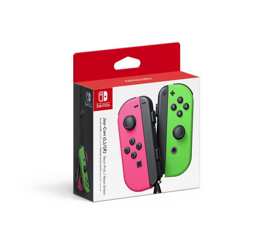 Joy Cons Pink and Green Nintendo Switch