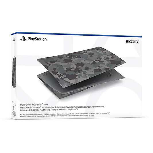 Ps5 Console Cover Grey Camouflage